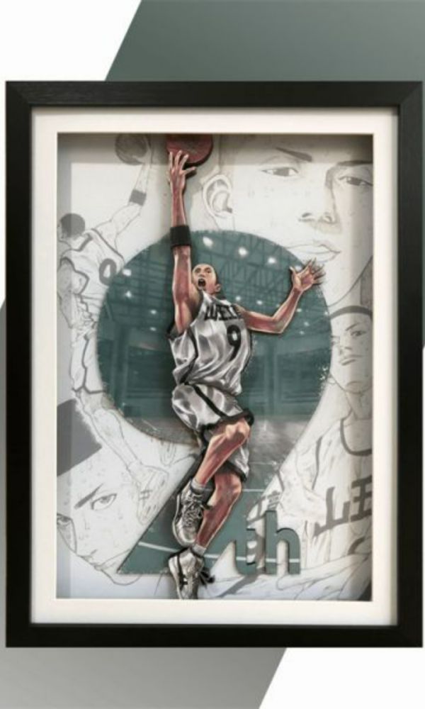 【海外代購】【45*32CM】凹凸Panda 灌籃高手 山王 澤北榮治 紙藝立體畫01 