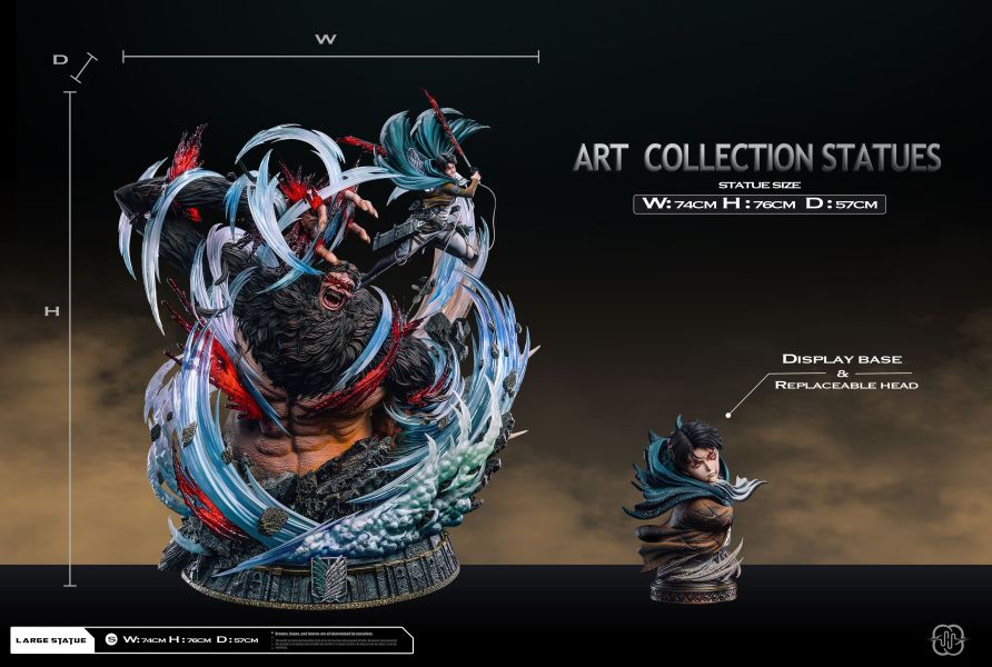 『爆款預定』Hertz 兵長vs獸巨2.0  里維·阿卡曼 兵長砍猴 吉克 獸之巨人 