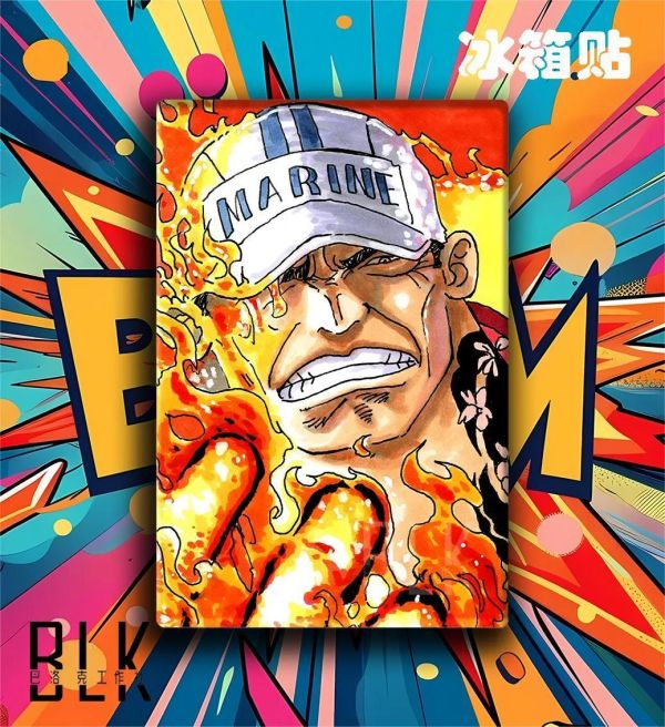 【海外代購】巴洛克 《海軍三大將》海賊王裝飾畫冰箱貼 