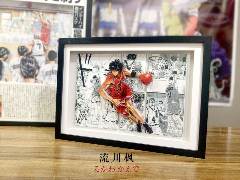 【海外代購】神秘畫廊 3D紙藝立體畫 灌籃高手 五虎將 