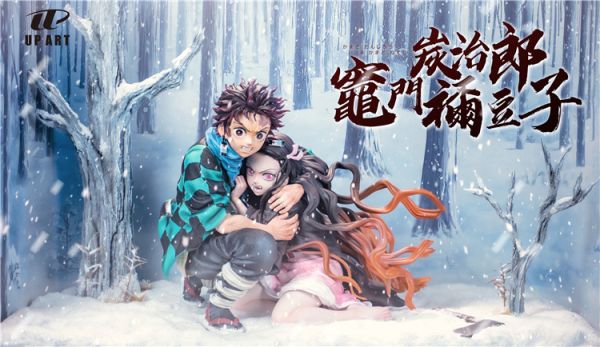 【海外代購】Up art 炭治郎 禰豆子 相擁雪場景 