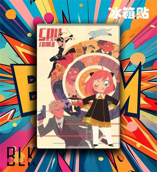 【海外代購】巴洛克 《間諜家家酒》阿尼亞黃昏間諜過家家約爾Anya動畫裝飾畫冰箱貼 