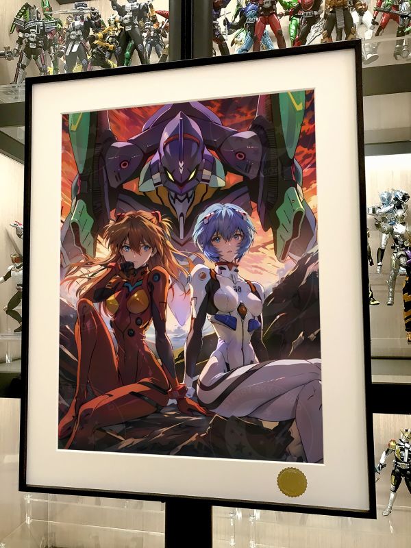 【海外代購】星空 《綾波麗與明日香》新世紀福音戰士初號機碇真嗣eva初號機動漫裝飾畫 