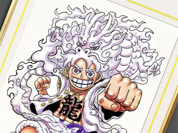 【海外代購】千鳥社 辰龍 新年龍年尼卡路飛五檔 裝飾畫 