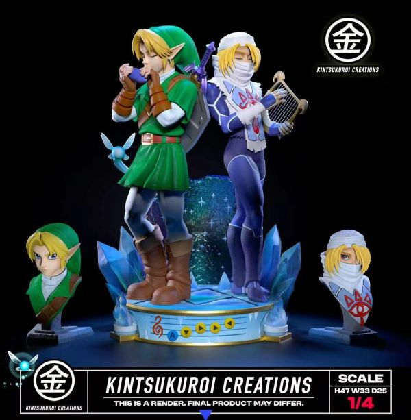 【預定】KINTSUKUROI CREATIONS 林克與希克 1/4雙人場景雕像 