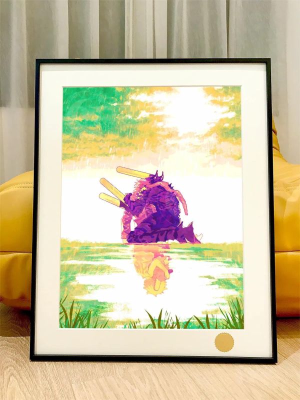 【海外代購】星空《再見波奇塔》電鋸人裝飾畫 