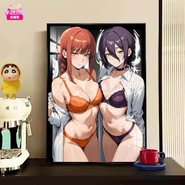 【海外代購】阿喵畫社 蕾塞與瑪奇瑪全景裸眼3D 8k主題超清全景裝飾畫 午睡毛毯 冰箱貼 