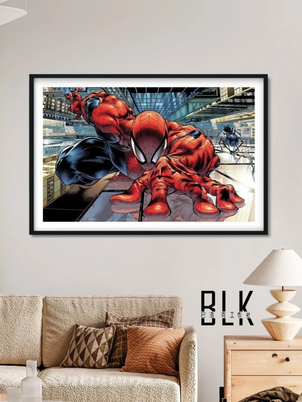 【海外代購】巴洛克《蜘蛛俠出擊》漫威彼得帕克復仇者聯盟裝飾畫冰箱貼 