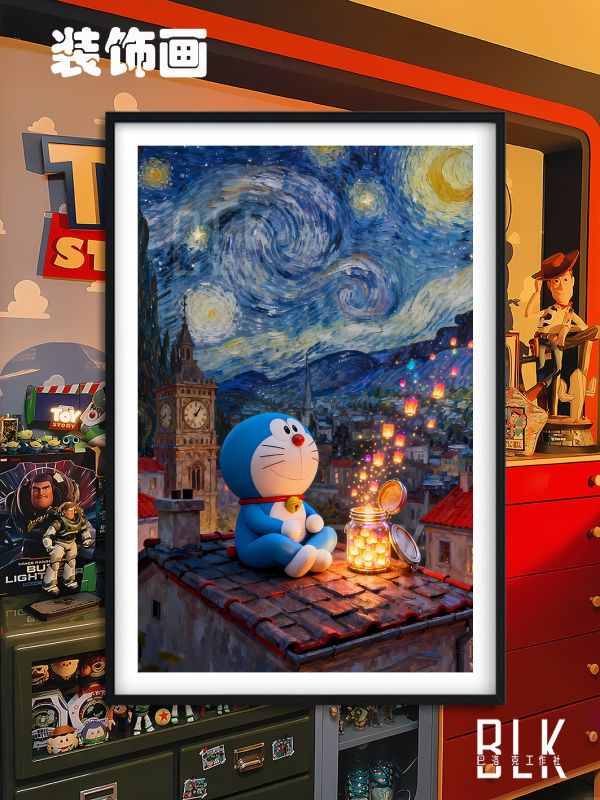 【海外代購】巴洛克 《星空哆啦A夢》Doraemon機器貓小叮噹大雄動畫裝飾畫