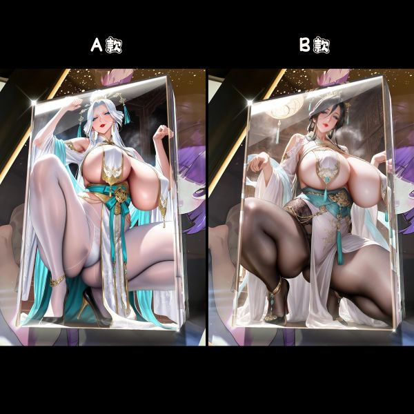【海外代購】阿喵畫社 師姐的約定雙聯 新品8k主題高清裝飾畫 透明卡磚 冰箱貼 