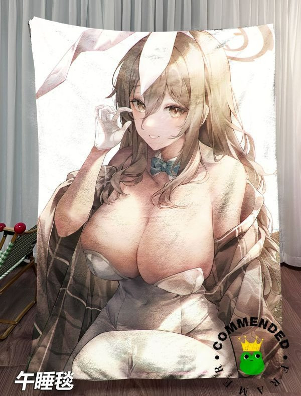 【海外代購】皇呱 《兔女郎女僕》蔚藍檔案室笠朱音裝飾畫 午睡毯 地毯