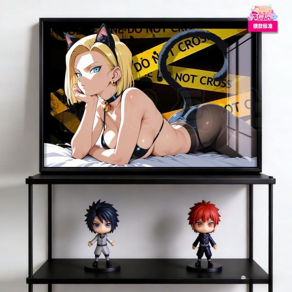 【海外代購】阿喵畫社 貓娘 18號全景裸眼3D 8k主題超清全景3D裝飾畫 護腕滑鼠墊 冰箱貼 