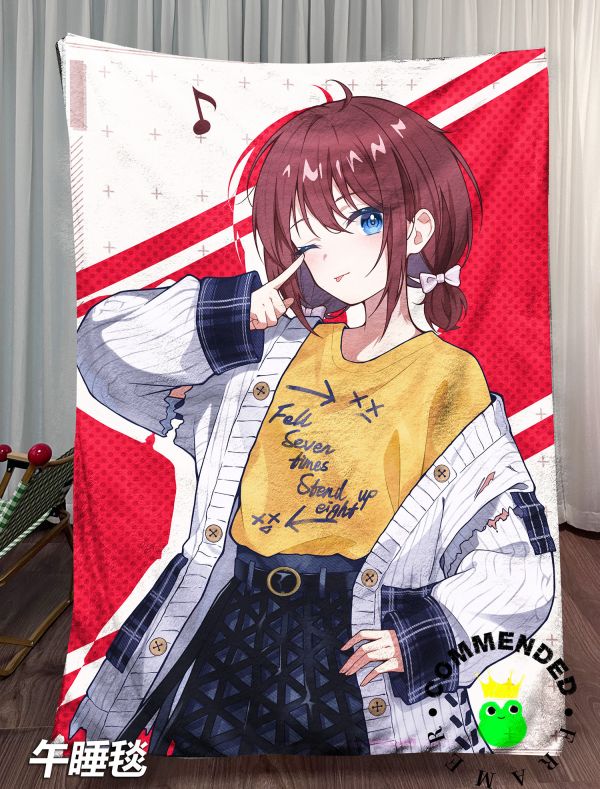 【海外代購】皇呱 《主唱井芹仁菜》少女樂團的吶喊樂團無刺有刺的主唱井芹仁菜週邊裝飾畫 午睡毯  地毯 