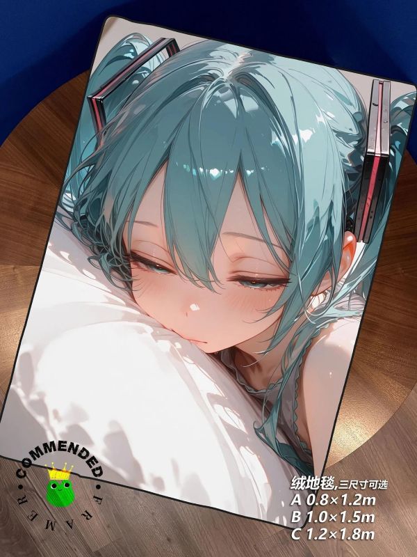 【海外代購】皇呱 《可愛睡顏初音》初音未來裝飾畫 午睡毯 地毯 