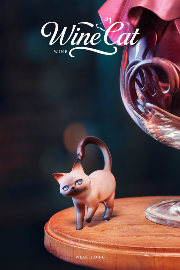 【預定】WeArtDoing WAD 杯中猫女-银月 & 绯夜 Wine Cat-Blue & Red 