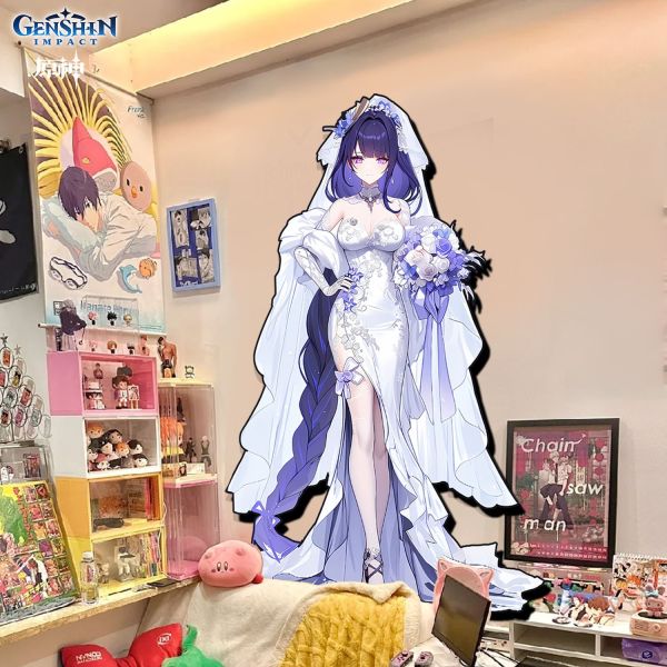 【海外代購】阿喵畫社 1比1復刻 原神 花嫁 雷電將軍 發光燈帶裝飾畫 