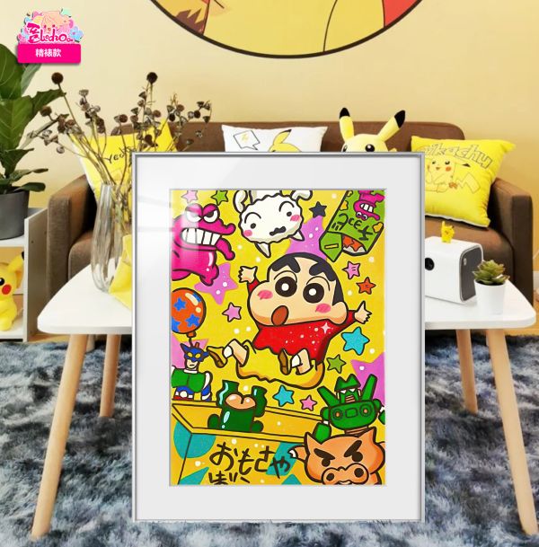 【海外代購】阿喵畫社 展館級《蠟筆小新》小新世界 8k超清精裱畫 