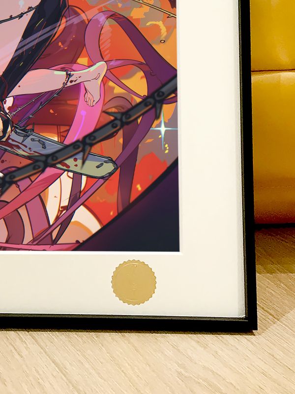 【海外代購】星空 《bomb love》Chainsaw Man電鋸人Reze瑪奇瑪早川秋電次蕾塞篇鏈鋸人動漫裝飾畫 