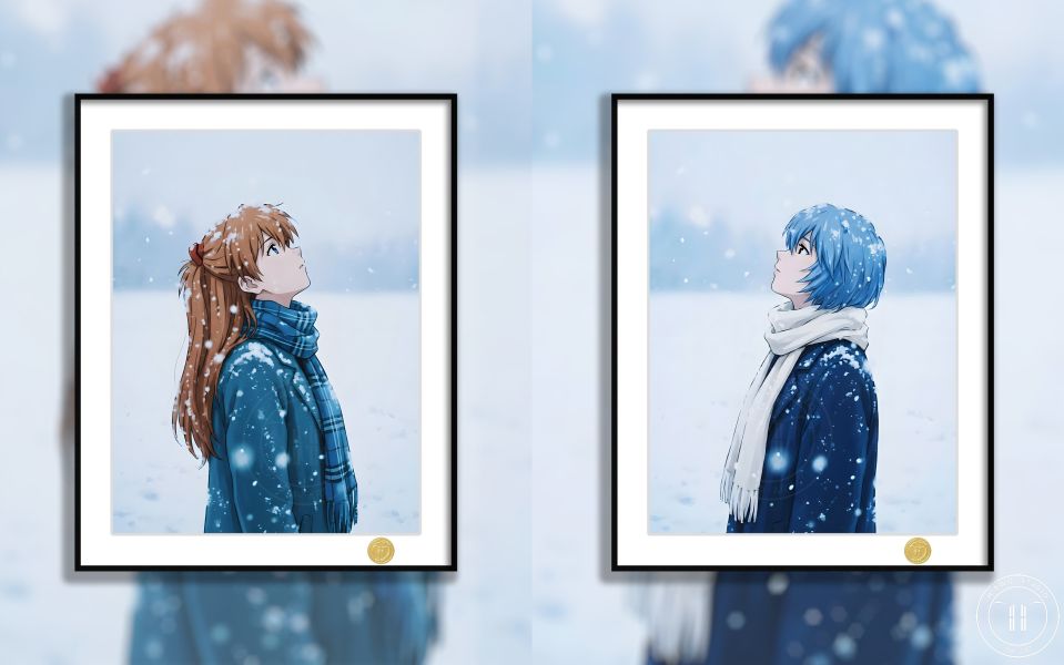 【海外代購】H2 《冬日綾波麗》新世紀福音戰士EVA明日香初號機動漫二次元裝飾畫 