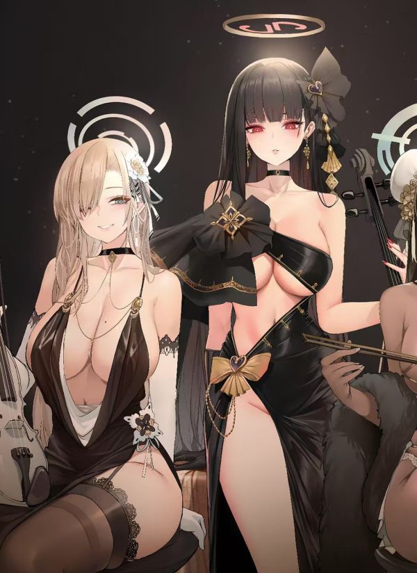 【海外代購】H2 《禮服碧藍檔案》蔚藍檔案一之瀨明日奈調月莉音花凜裝飾畫 