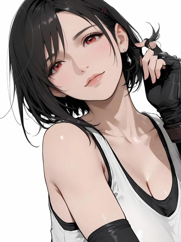 【海外代購】星空《短髮蒂法》FF7最終幻想TIFA裝飾畫 