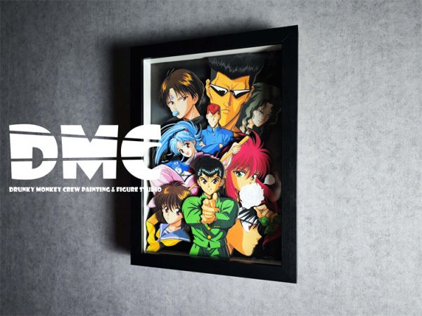 【海外代購】【46*34CM】醉猴組 幽遊白書 立體裝飾畫01 