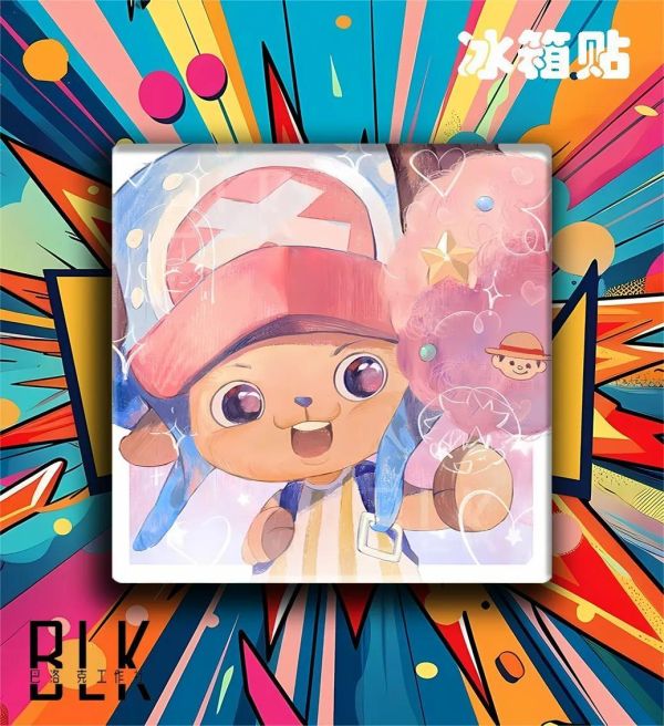 【海外代購】巴洛克《棉花糖喬巴》海賊王裝飾畫冰箱貼 