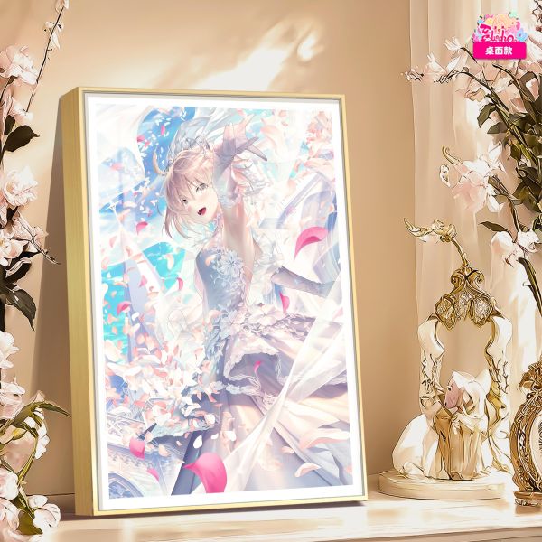 【海外代購】阿喵畫社 花海 婚紗沖田總司 fate新品8k主題高清裝飾畫 午睡毛毯 床頭地墊 冰箱貼 