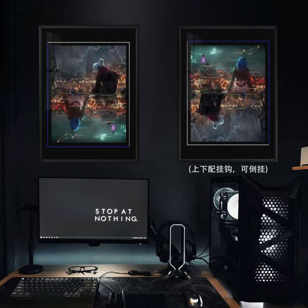 【海外代購】千鳥社 《雙城之戰倒影》英雄聯盟jinx金克絲艾克午睡毯地毯裝飾畫 