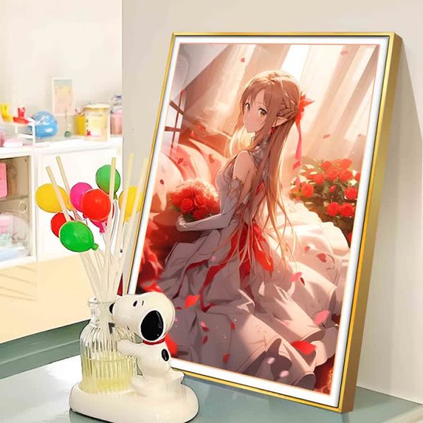 【海外代購】阿喵畫社 玫瑰之戀 禮服 亞絲娜 12k超清裝飾畫 