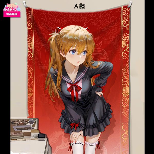 【海外代購】阿喵畫社 新年限定 馬到成功明日香綾波麗葛城三聯 Eav新品8k主題高清裝飾畫 