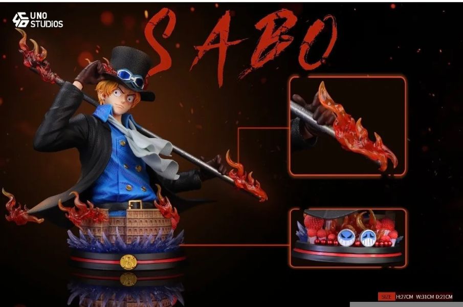 【預定】UNO 海賊王 1/4 SABO薩博桌擺件胸像 