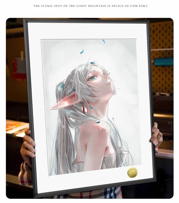 【海外代購】皇呱 《唯美芙莉蓮》葬送的芙莉蓮精靈族大魔法使芙莉蓮週邊裝飾畫 午睡毯 地毯 