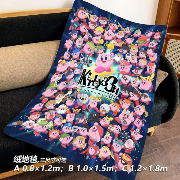 【海外代購】千鳥社 《卡比33週年》星之卡比全家福任天堂午睡毯地毯裝飾畫 