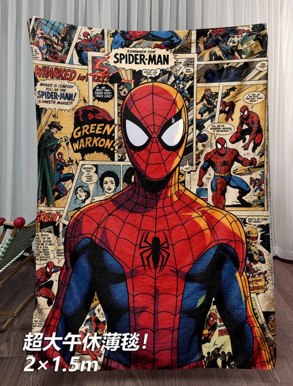 【海外代購】千鳥社 《蜘蛛人漫畫風格》 蜘蛛人漫威spiderman美漫午睡毯地毯裝飾畫 