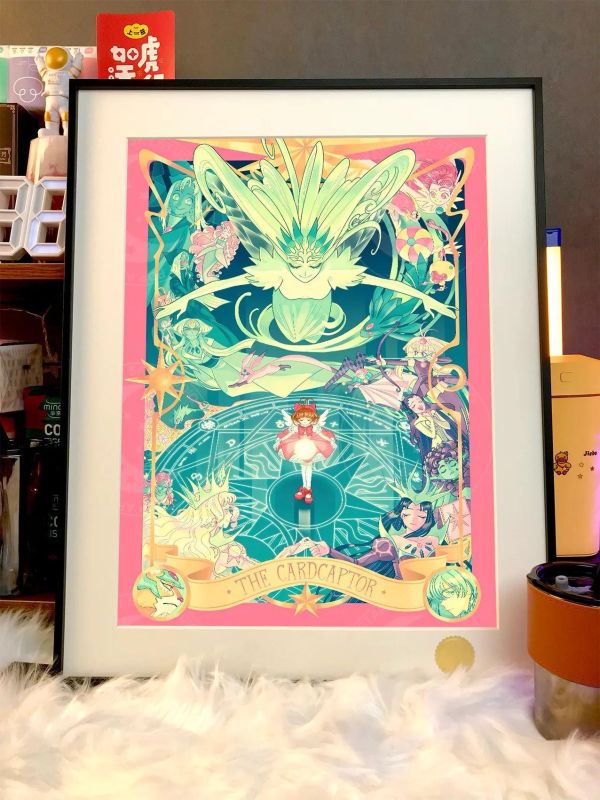 【海外代購】星空 《庫洛牌小櫻》百變小櫻木之本櫻魔法使裝飾畫 