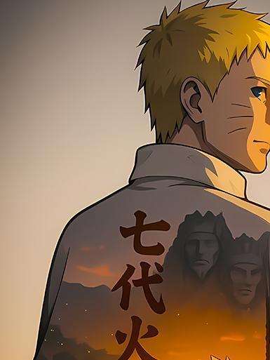 【海外代購】巴洛克 《七代火影》宇智波火影忍者漩渦鳴九尾人仙人模式Naruto動漫裝飾畫冰箱貼 