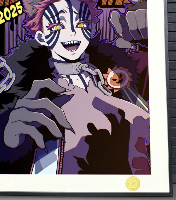 【海外代購】H2 《萬聖節猗窩座》鬼滅之刃狛治戀雪上弦之叁動漫二次元裝飾畫 