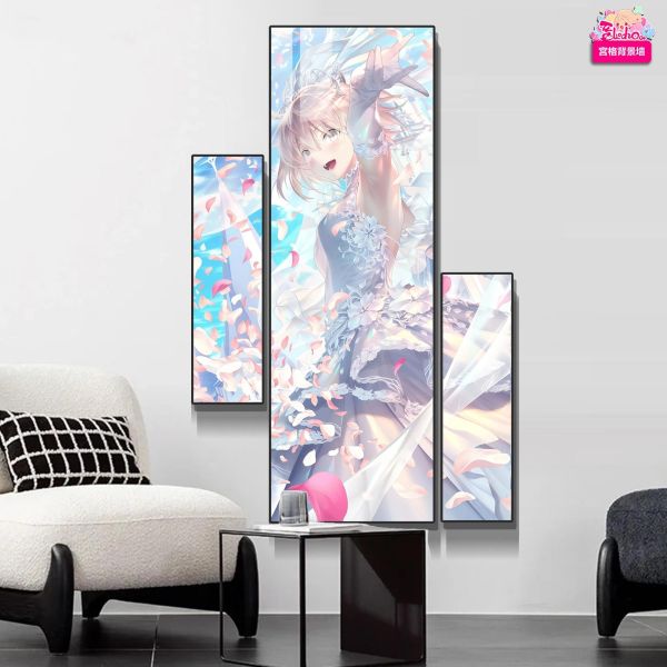 【海外代購】阿喵畫社 fate 花海 婚紗沖田總司三宮格背景牆 新品超清三宮格背景牆 
