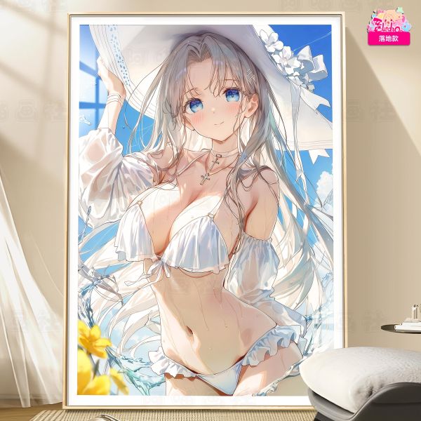 【海外代購】阿喵畫社 夏季時光 約克夏 8k主題超清裝飾畫 地墊  午睡毛毯 冰箱貼 
