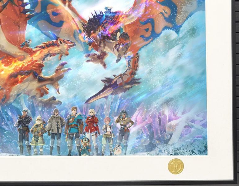 【海外代購】H2 《怪物獵人物語3》命運雙龍卡普空艾蓮娜裝飾畫 