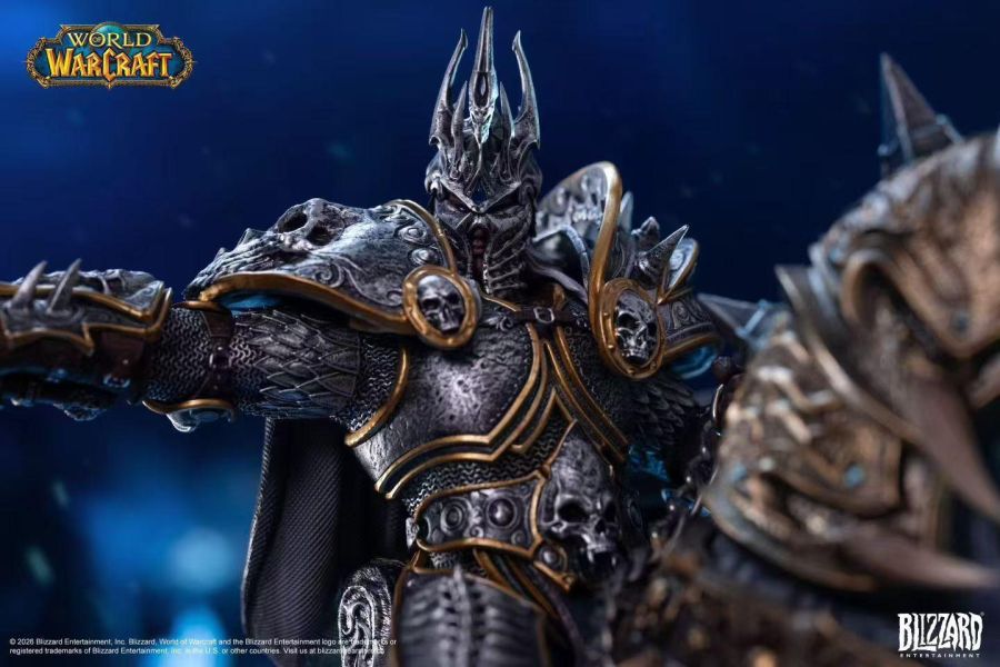 【預定】Blizzard 暴雪遊戲 魔獸世界 巫妖王&無敵戰馬14吋收藏級雕像 