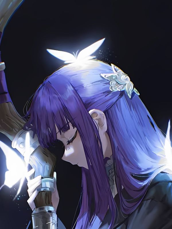 【海外代購】星空 《蝴蝶菲倫》葬送的芙莉蓮Frieren菲倫Fern動畫裝飾畫 