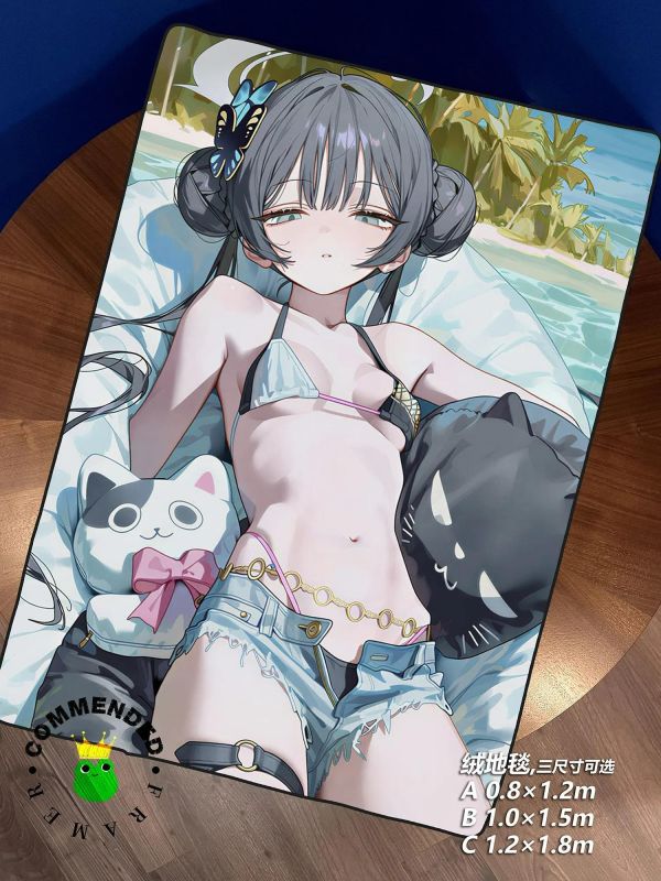 【海外代購】皇呱 《夏日妃咲》蔚藍檔案龍華妃咲裝飾畫 午睡毯  地毯 