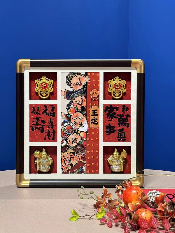 【海外代購】千鳥社 福祿壽喜財 新年禮物 財神門神 裝飾畫 