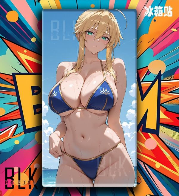 【海外代購】巴洛克 《泳衣saber》阿爾托莉雅·潘德拉貢亞瑟王裝飾畫冰箱貼 