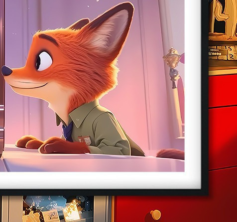 【海外代購】巴洛克《兔兔狸狸》瘋狂動物城Zootopia2裝飾畫冰箱貼 冰箱貼 