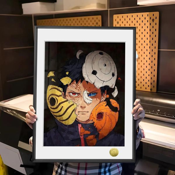 【海外代購】皇呱《悲情帶土》火影忍者假面之男裝飾畫 午睡毯 地毯 