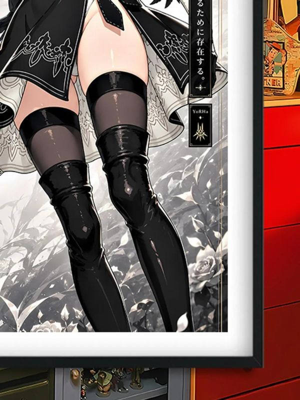【海外代購】巴洛克 《檔案2B》尼爾機械紀元裝飾畫冰箱貼 