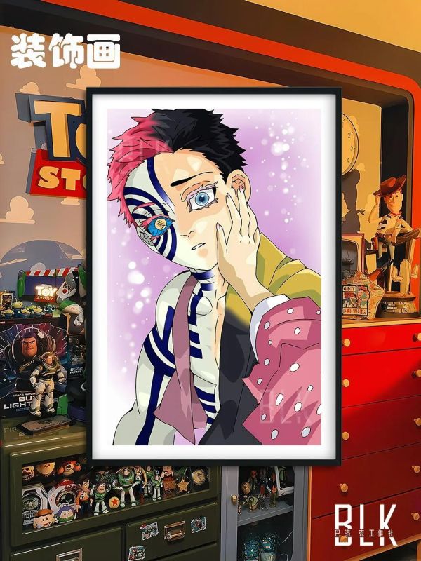 【海外代購】巴洛克《狛戀》鬼滅之刃無限城篇上弦叄裝飾畫冰箱貼 